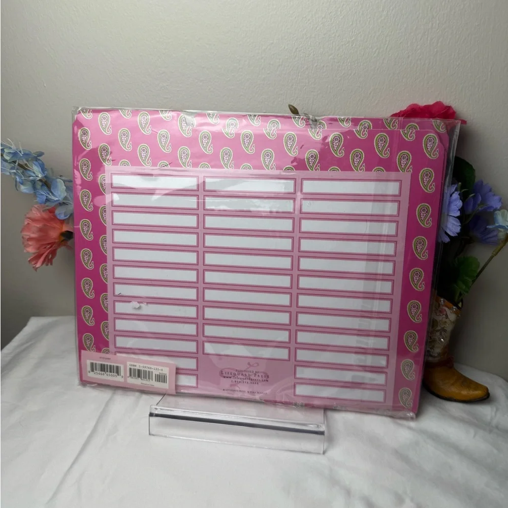NWT Vera Bradley Bermuda Pink File Folders Retired Pattern LAST ONE!